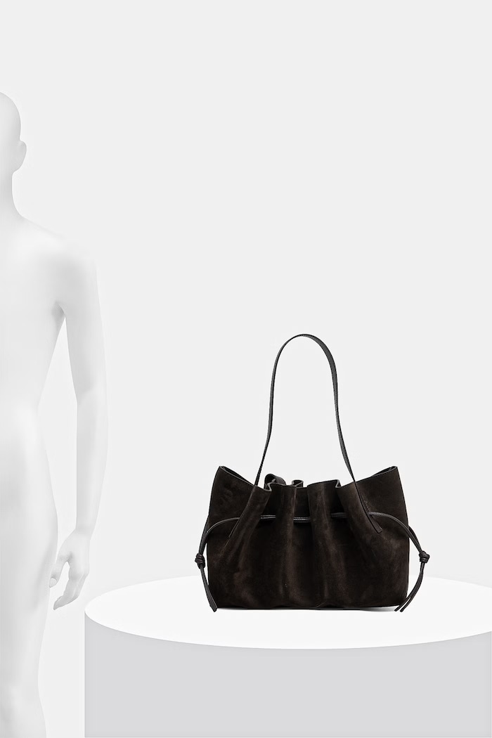 Yuzefi SCALLOP SHOULDER hobo bag Women's suede — photo 6