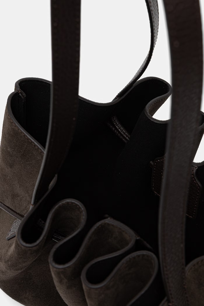 Yuzefi SCALLOP SHOULDER hobo bag Women's suede — photo 5