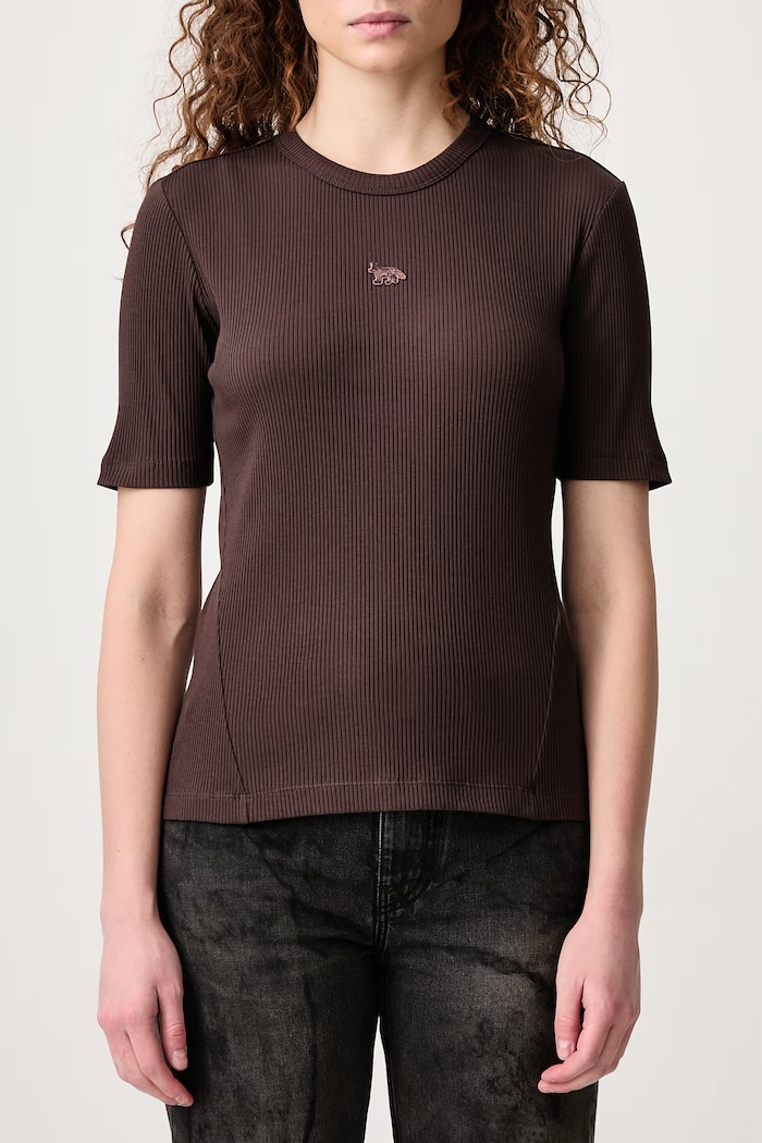 Maison Kitsuné Baby Fox basic t-shirt cotton with elastane Women's — photo 5