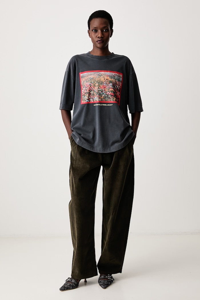 Off-White Flowers Field Skate t-shirt cotton Women's — photo 2