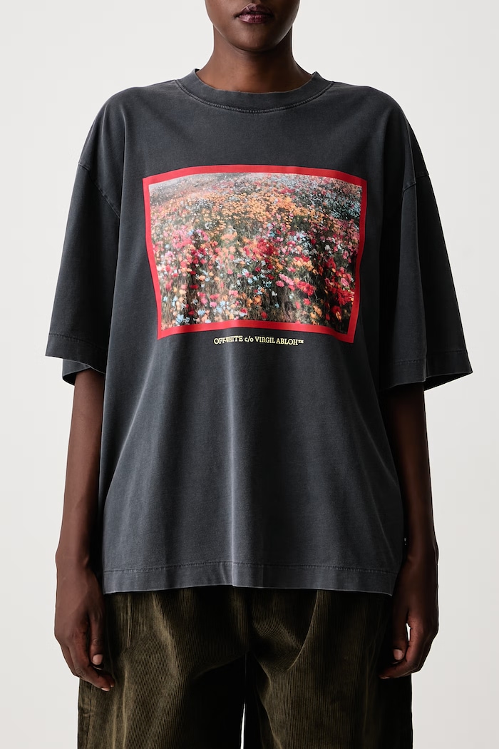 Off-White Flowers Field Skate t-shirt cotton Women's — photo 5