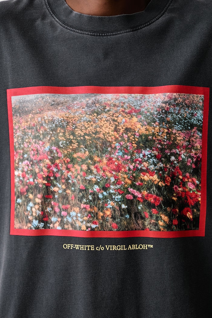 Off-White Flowers Field Skate t-shirt cotton Women's — photo 6