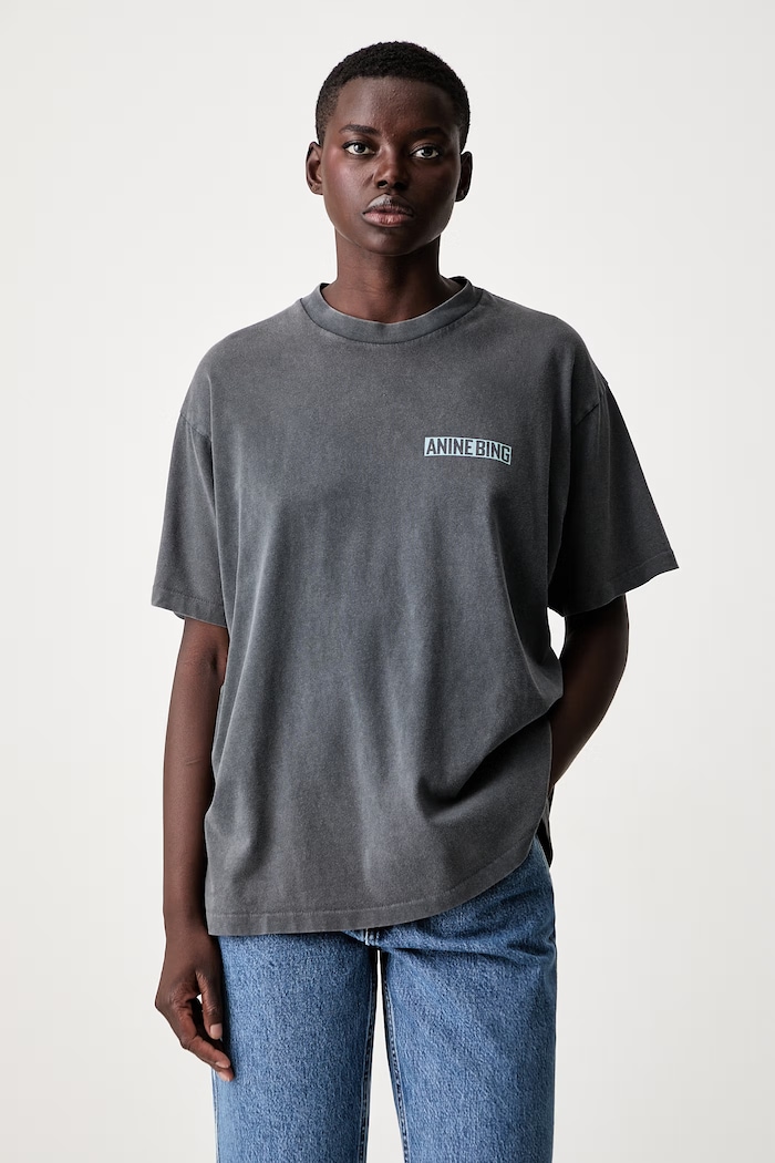 Anine Bing CADE TEE PALM t-shirt cotton Women's — photo 3