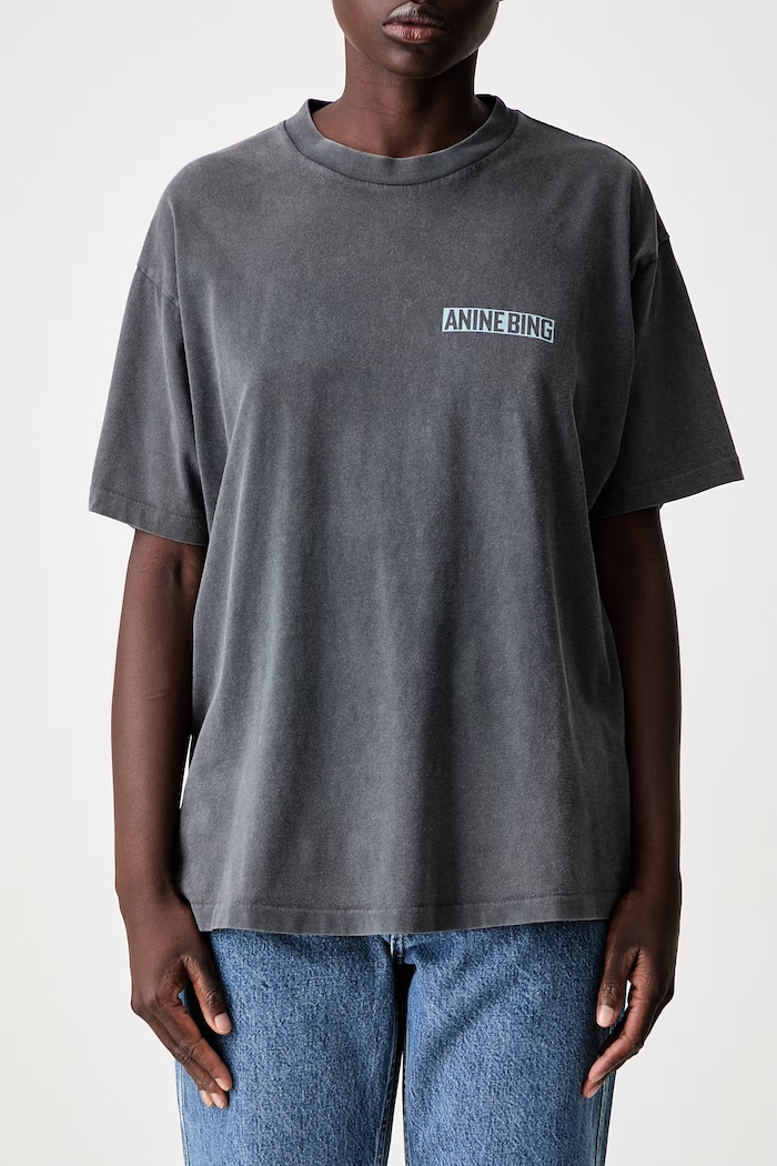 Anine Bing CADE TEE PALM t-shirt cotton Women's — photo 5