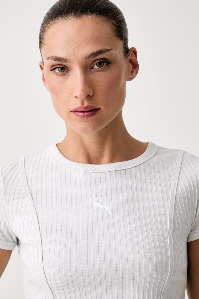 Puma Essentials Ribbed crop top Women's — photo 4