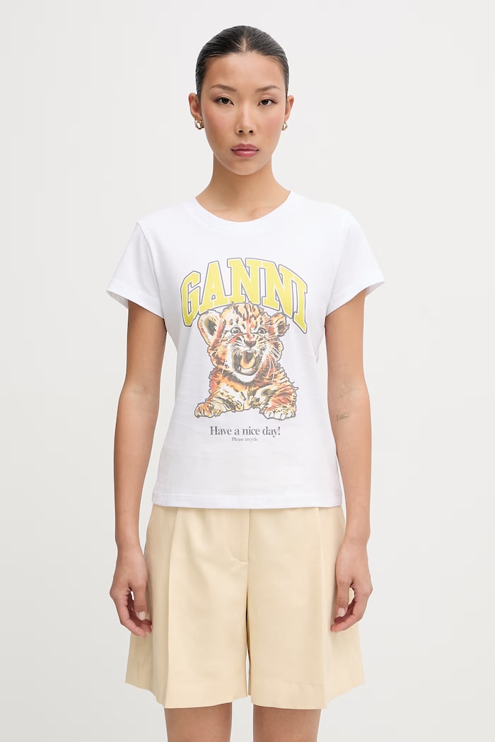 GANNI t-shirt cotton Women's