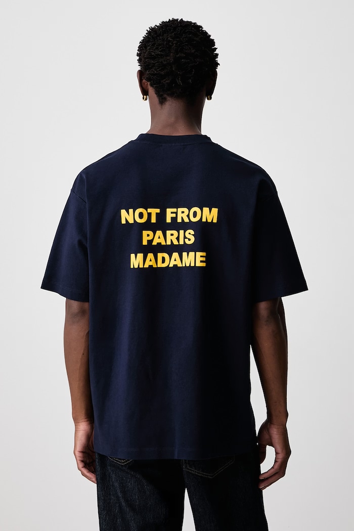 Drôle de Monsieur Bold Slogan t-shirt cotton Men's