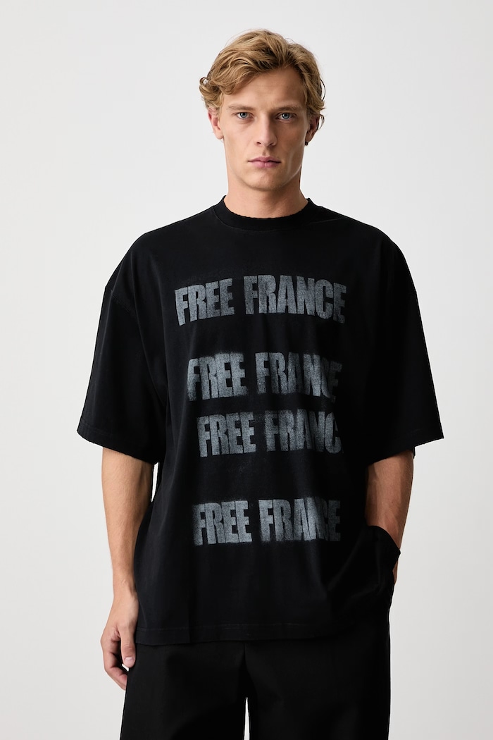 Vetements Free France oversize t-shirt cotton men's — photo 3