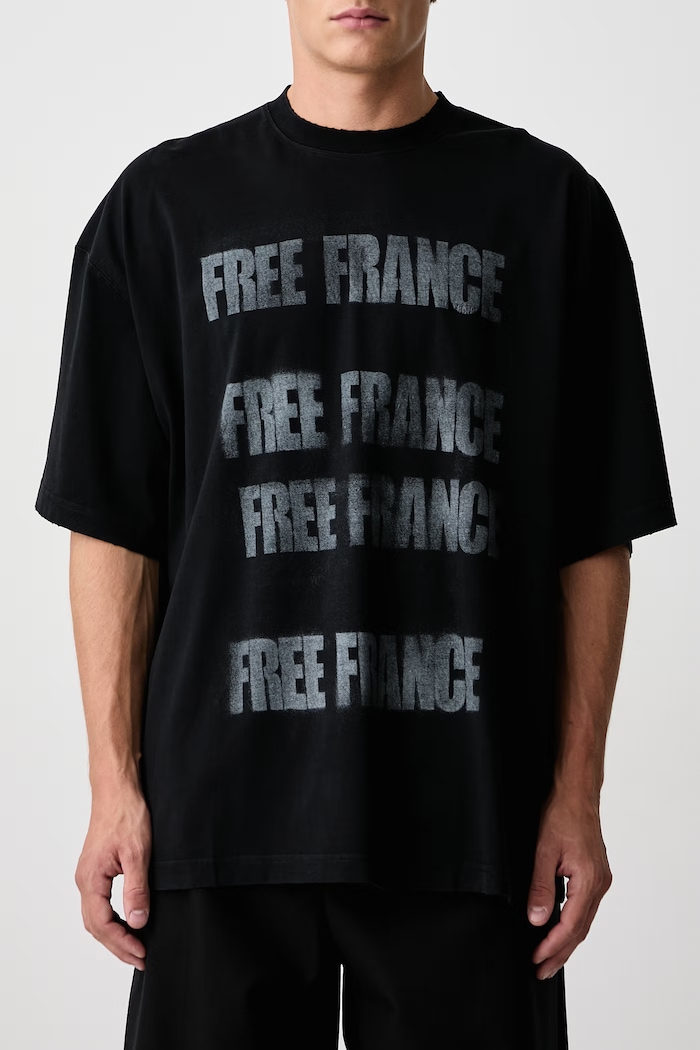 Vetements Free France oversize t-shirt cotton men's — photo 5