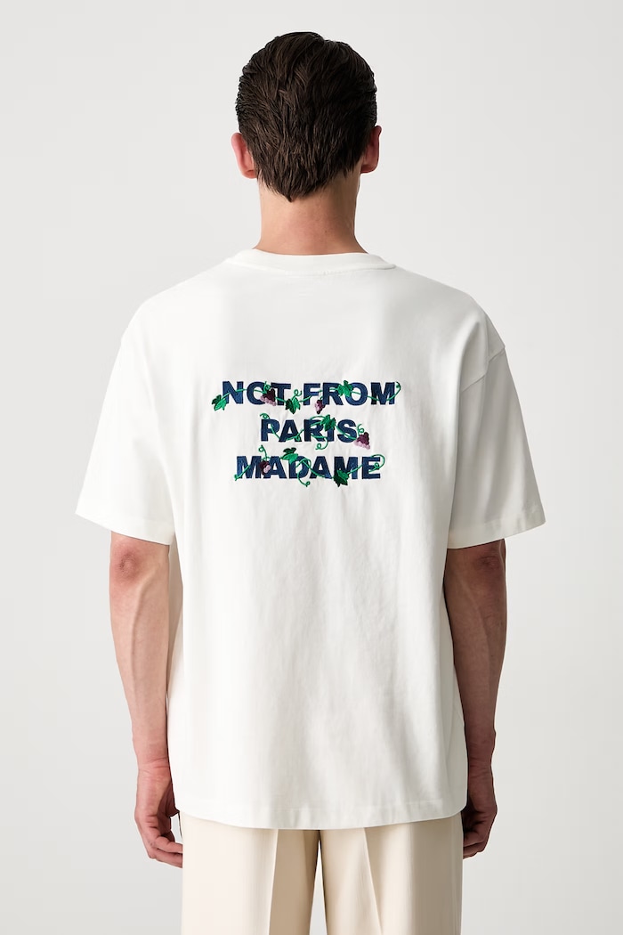 Drôle de Monsieur Vine Embroidered Slogan t-shirt cotton Men's — photo 3