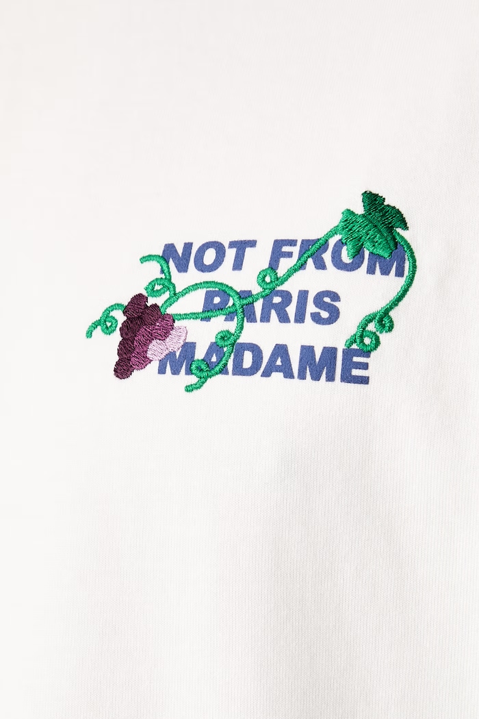Drôle de Monsieur Vine Embroidered Slogan t-shirt cotton Men's — photo 5