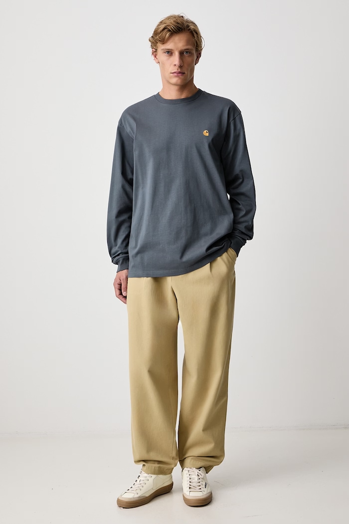 Carhartt WIP Carhartt WIP L/S Chase T-Shirt I026392 PHOENIX/GOLD longsleeve men's cotton — photo 2