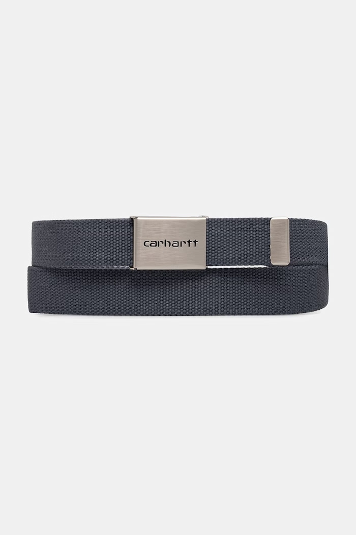 Carhartt WIP Clip Belt Chrome canvas belt