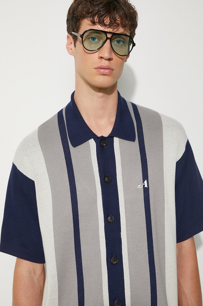Awake NY cardigan Knit Camp Collar