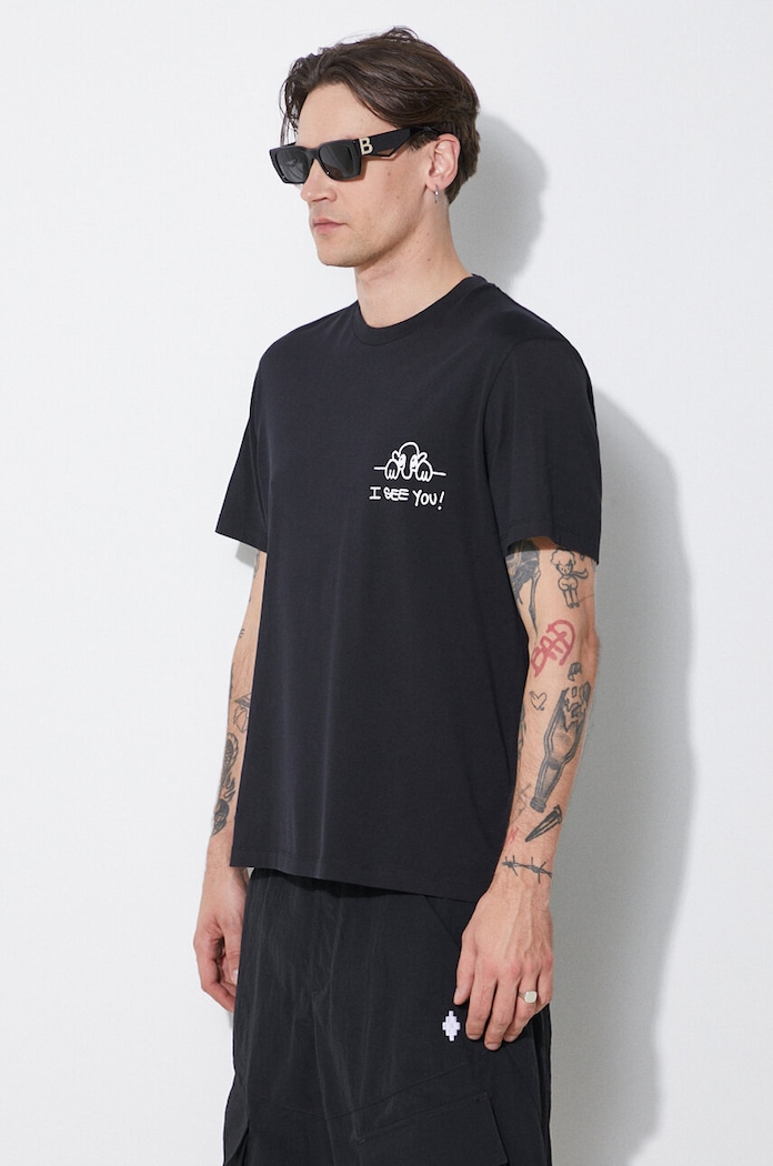Neil Barrett cotton t-shirt Slim "I See You" — photo 4