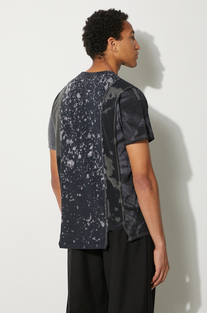 Needles cotton t-shirt 5 Cuts S/S Tee - B&W Mishmash — photo 3