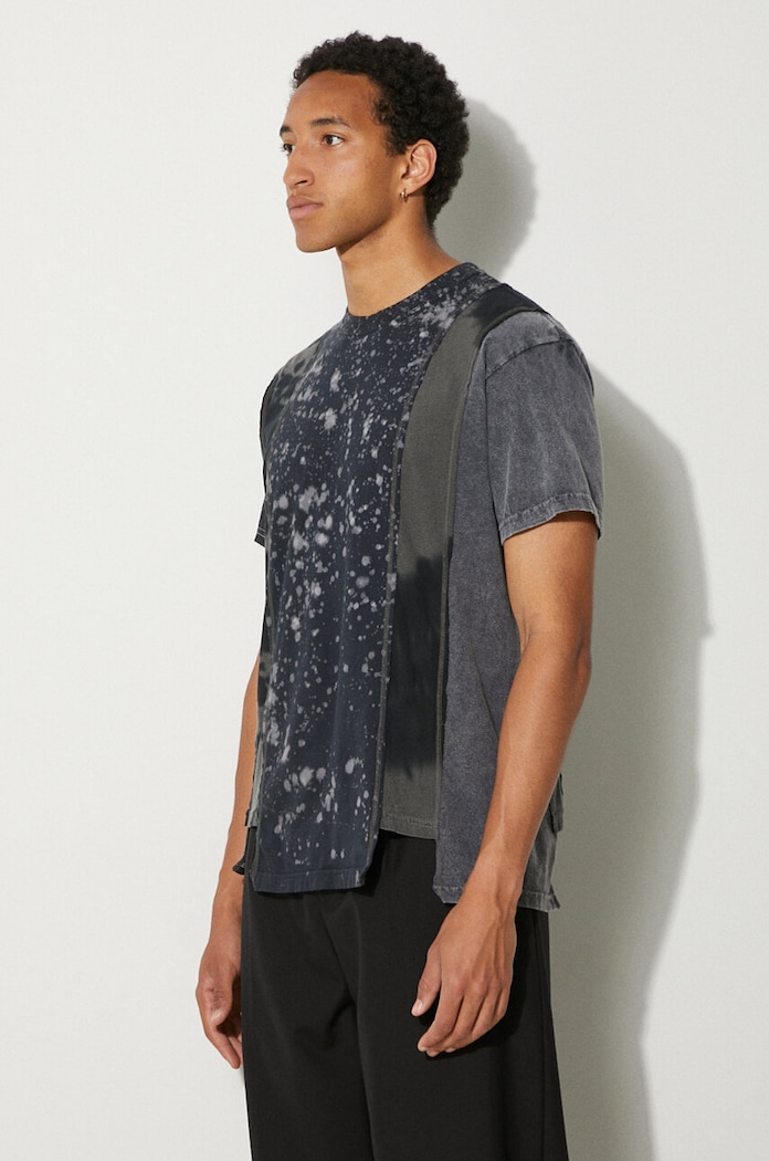 Needles cotton t-shirt 5 Cuts S/S Tee - B&W Mishmash — photo 4