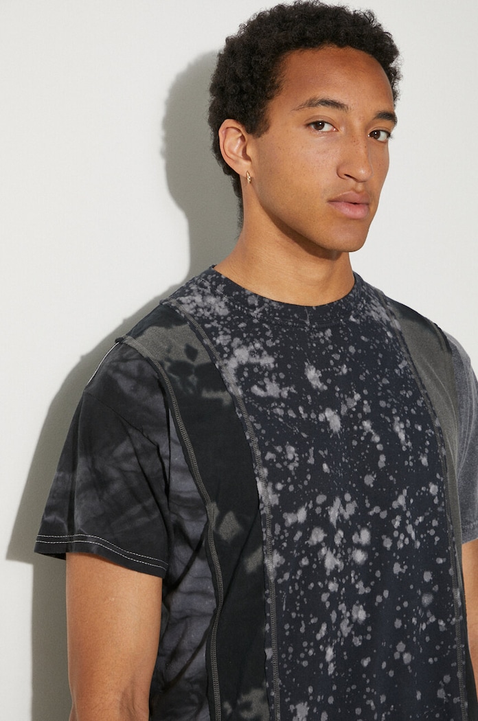 Needles cotton t-shirt 5 Cuts S/S Tee - B&W Mishmash — photo 5