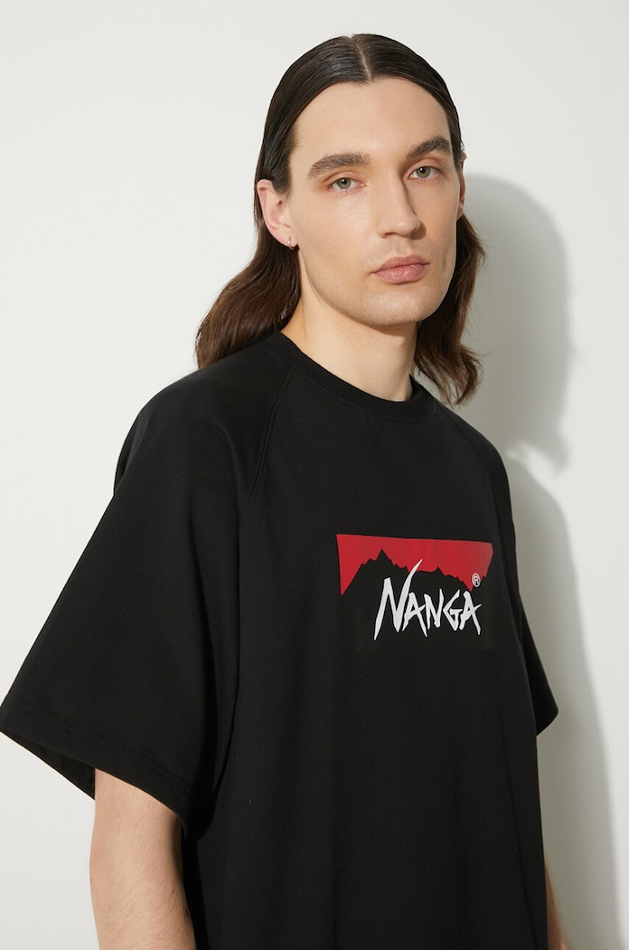 Nanga t-shirt Eco Hybrid Box Logo Loose Fit Tee
