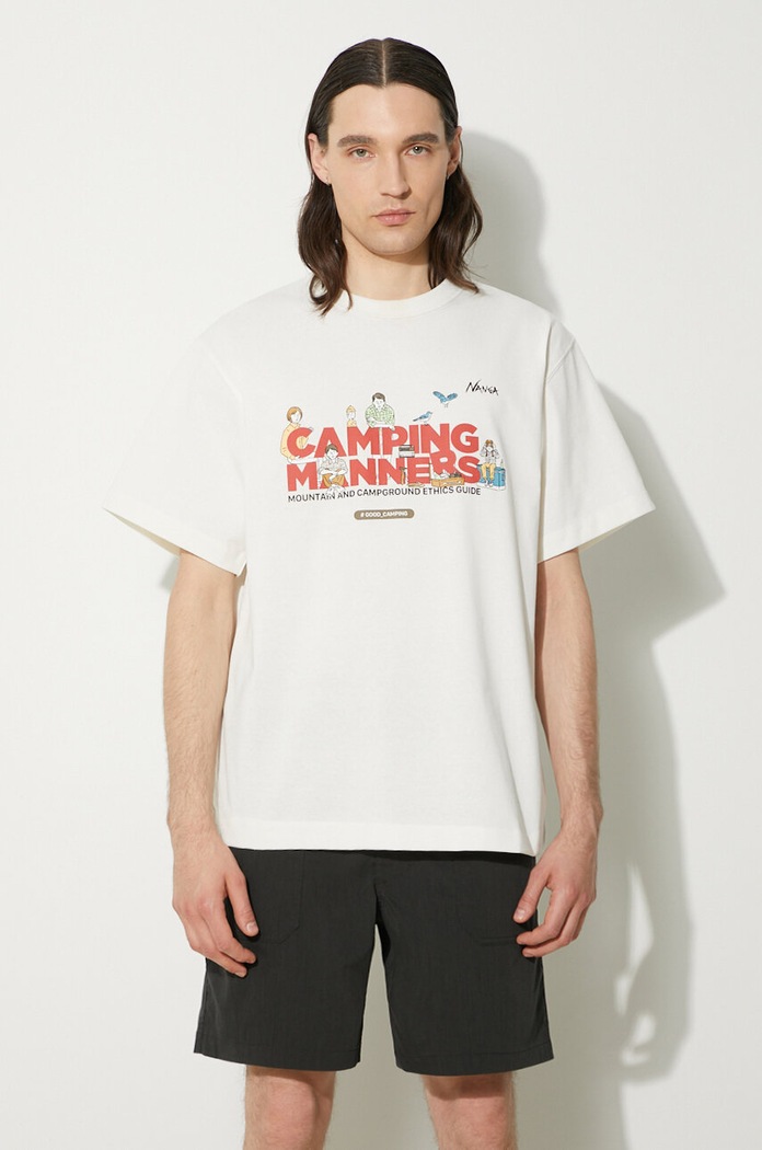 Nanga t-shirt Eco Hybrid Camping Manners Wild Animals Tee