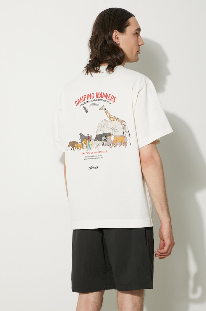 Nanga t-shirt Eco Hybrid Camping Manners Wild Animals Tee — photo 3