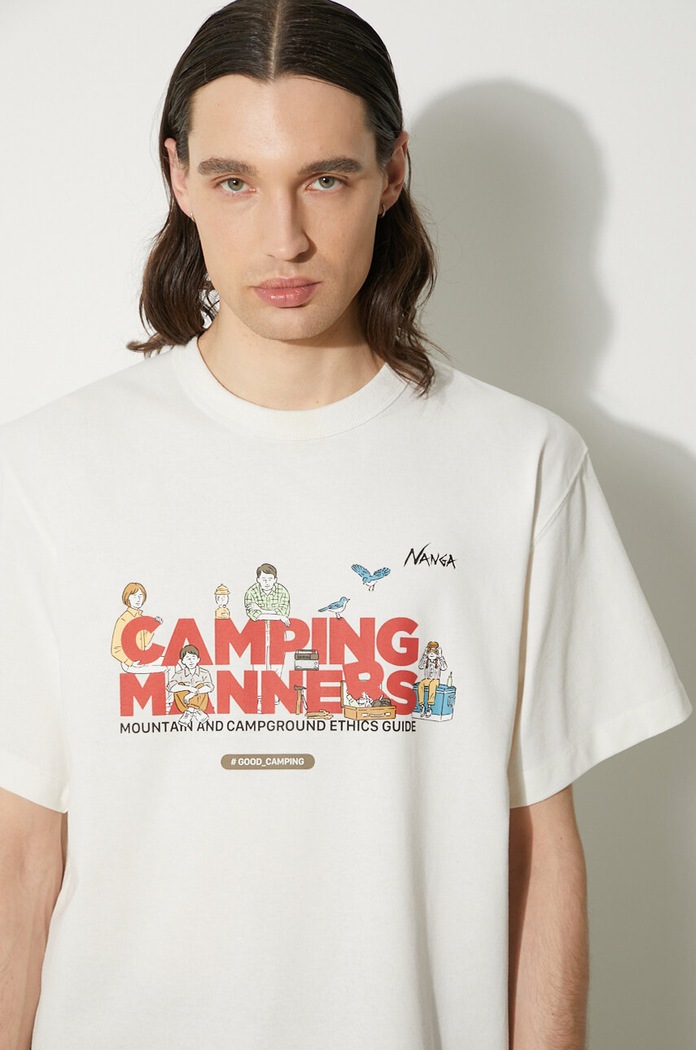 Nanga t-shirt Eco Hybrid Camping Manners Wild Animals Tee — photo 5