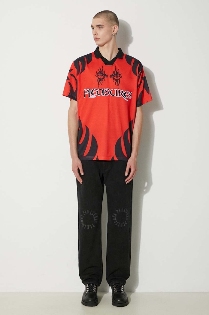 PLEASURES polo shirt Afterlife Soccer Jersey — photo 2