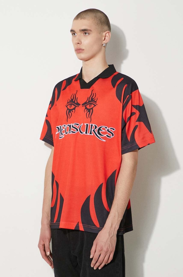 PLEASURES polo shirt Afterlife Soccer Jersey — photo 4