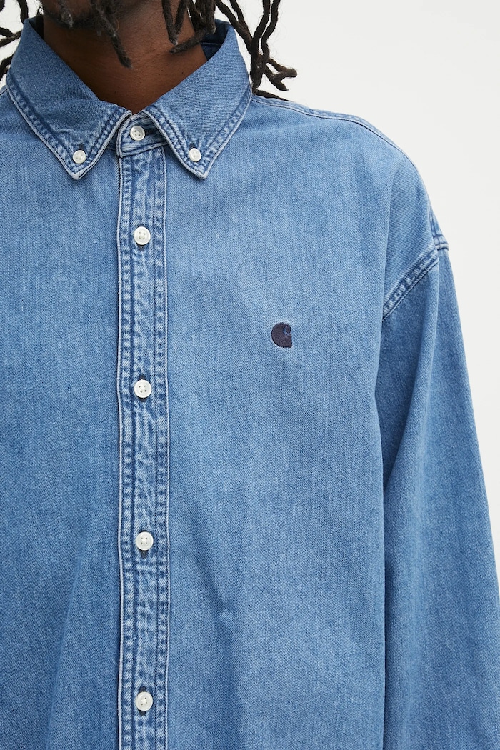 Carhartt WIP denim shirt L/S Lucas Shirt — photo 4