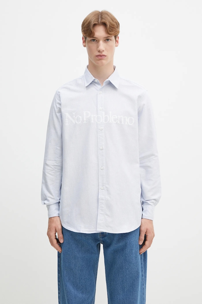 No Problemo cotton shirt No Problemo LS Stripe Shirt