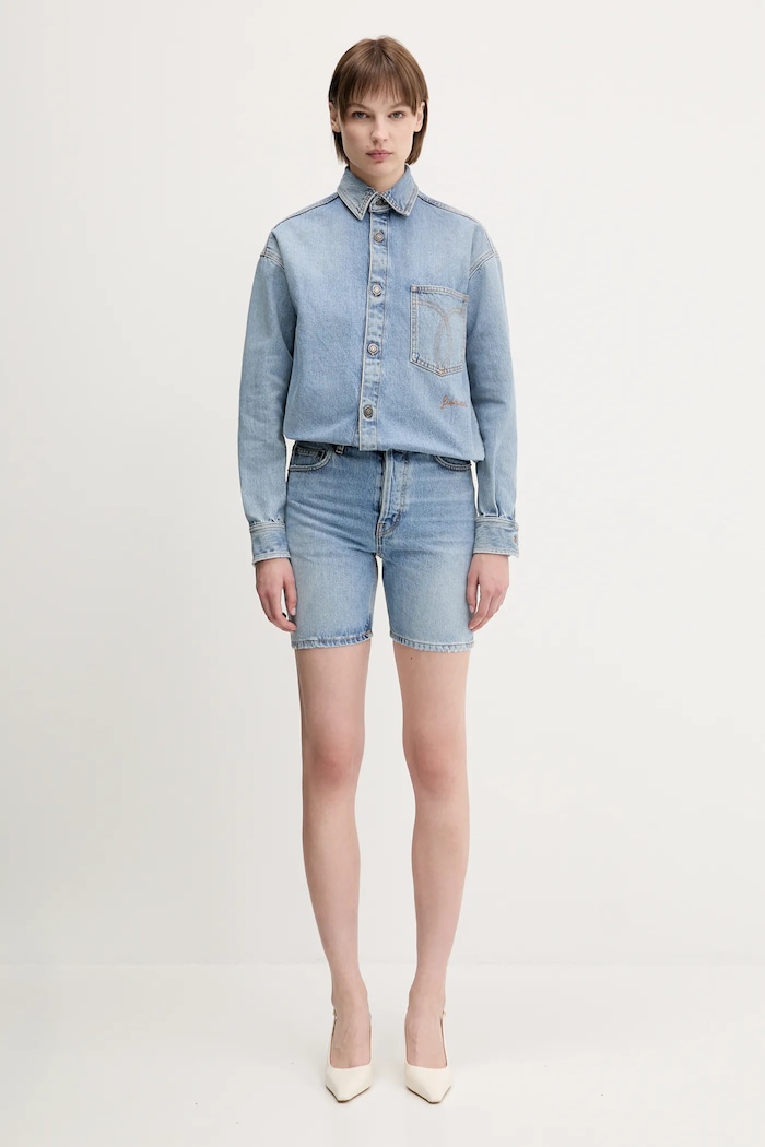 Fiorucci denim shirt Open Back Embroidered Denim — photo 10