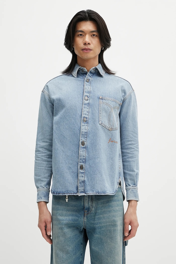 Fiorucci denim shirt Open Back Embroidered Denim