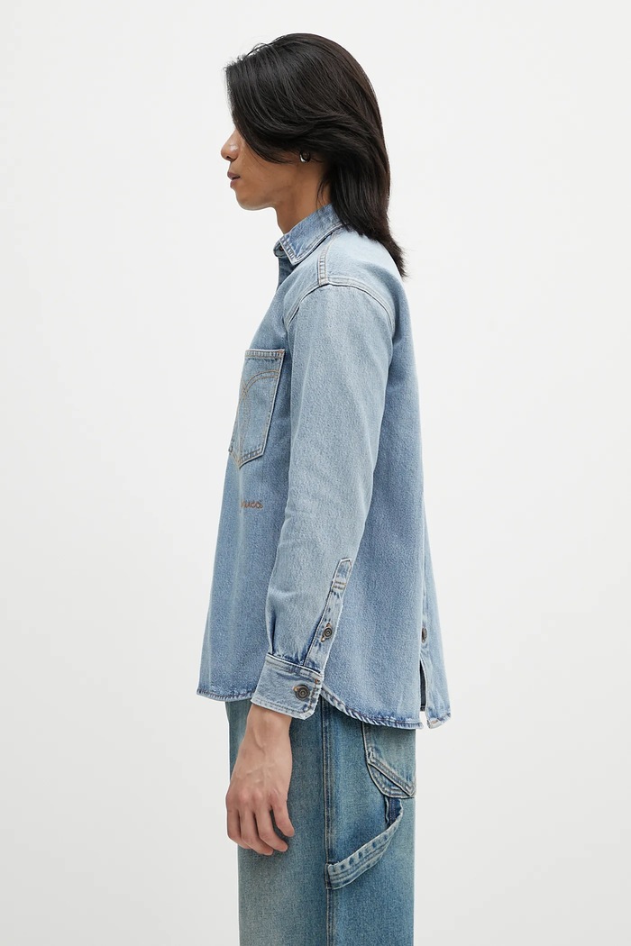 Fiorucci denim shirt Open Back Embroidered Denim — photo 3