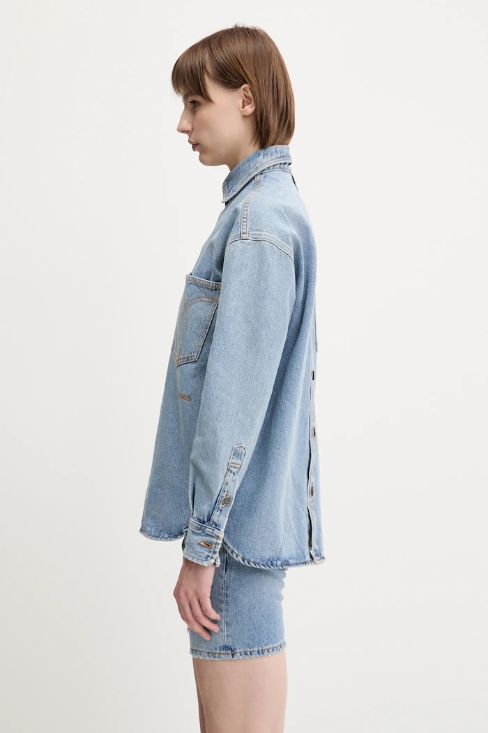 Fiorucci denim shirt Open Back Embroidered Denim — photo 4