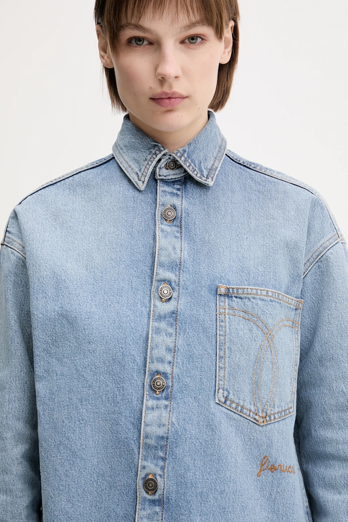Fiorucci denim shirt Open Back Embroidered Denim — photo 8