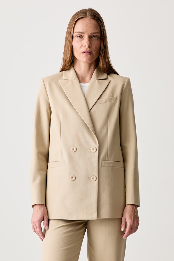 A.P.C. veste lucy double-breasted suit jacket cotton Women's