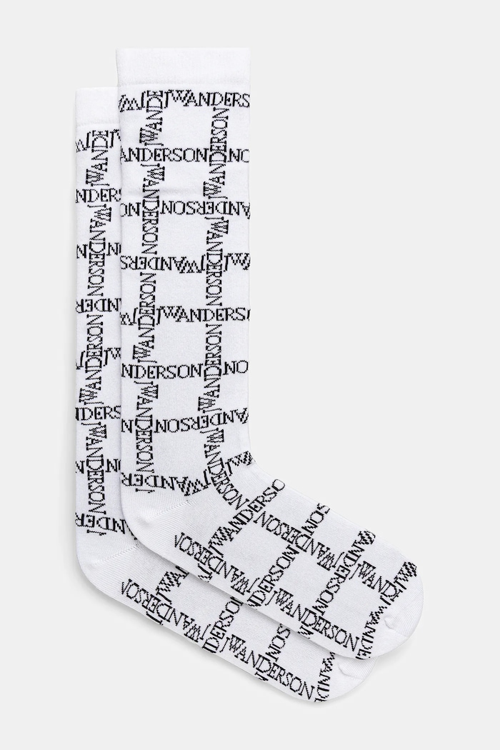 JW Anderson socks Logo Grid Long