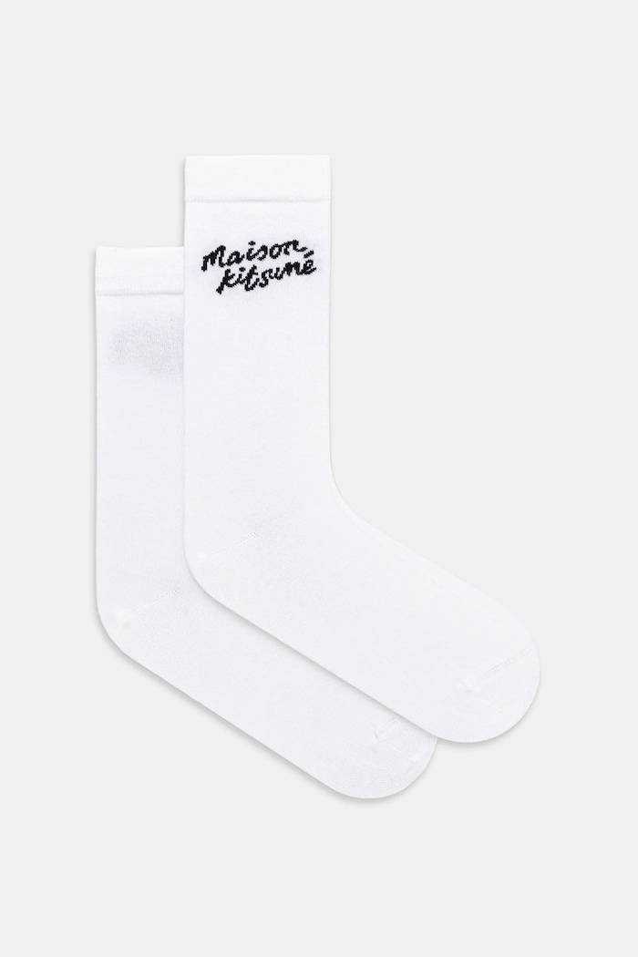Maison Kitsuné socks Handwriting