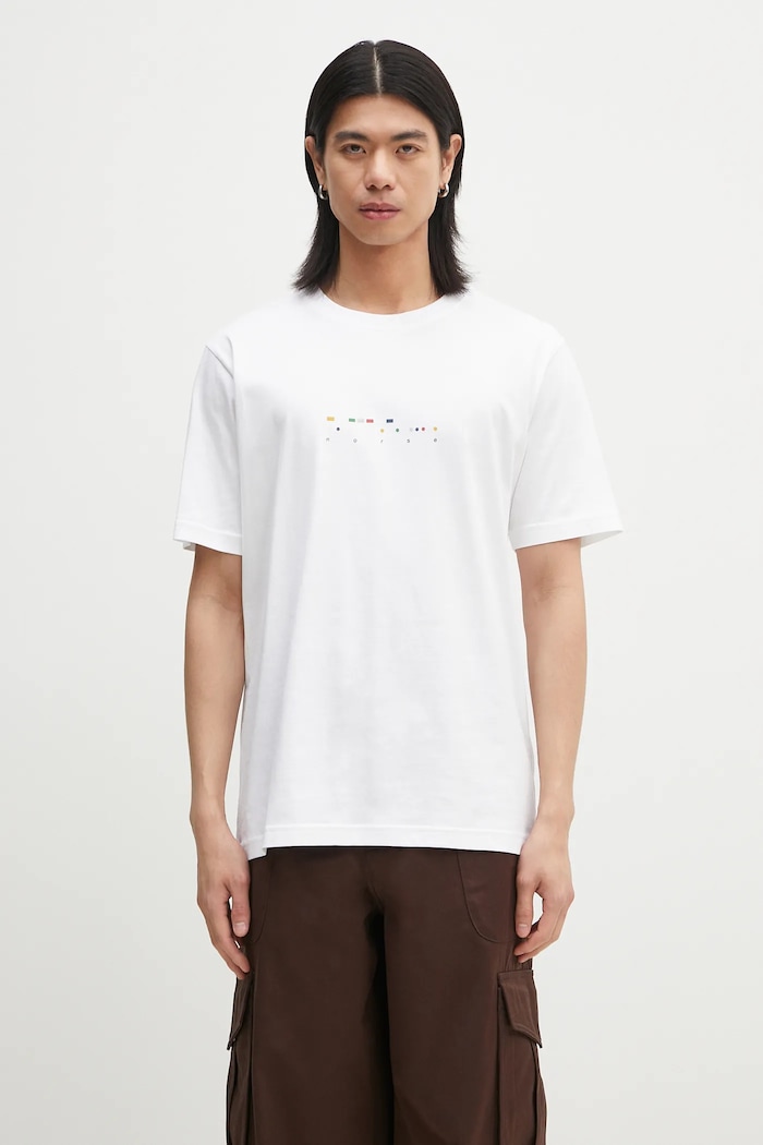 Norse Projects cotton t-shirt Johannes Organic Code Print T-shirt