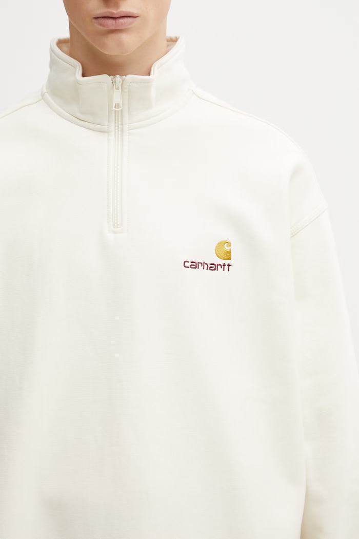 Carhartt WIP Half Zip American Script Sweat Men's cotton sweatshirt — photo 4