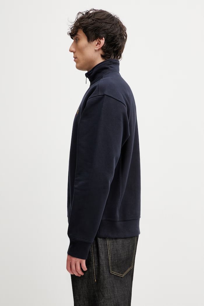 Carhartt WIP Half Zip American Script Sweat lounge sweatshirt cotton with elastane Men's — photo 2