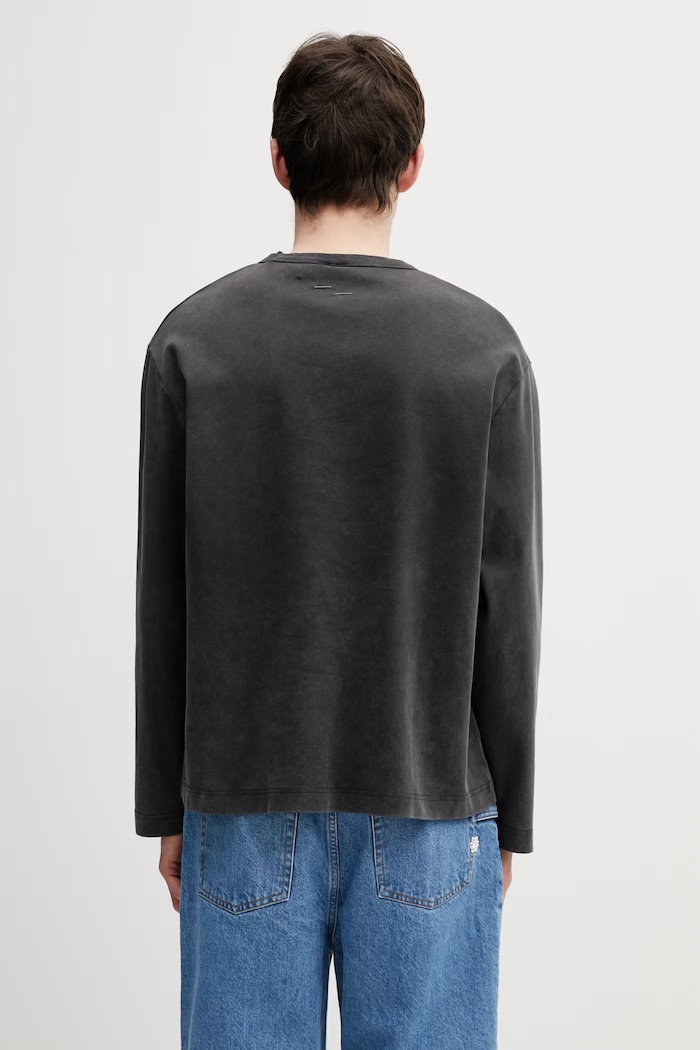Filling Pieces cotton longsleeve top Boxy Embroidered — photo 3