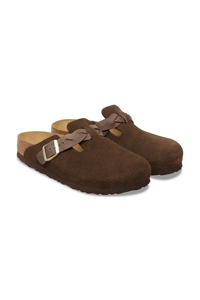 Birkenstock Boston Braided Flip-flops mules Women's suede — photo 3