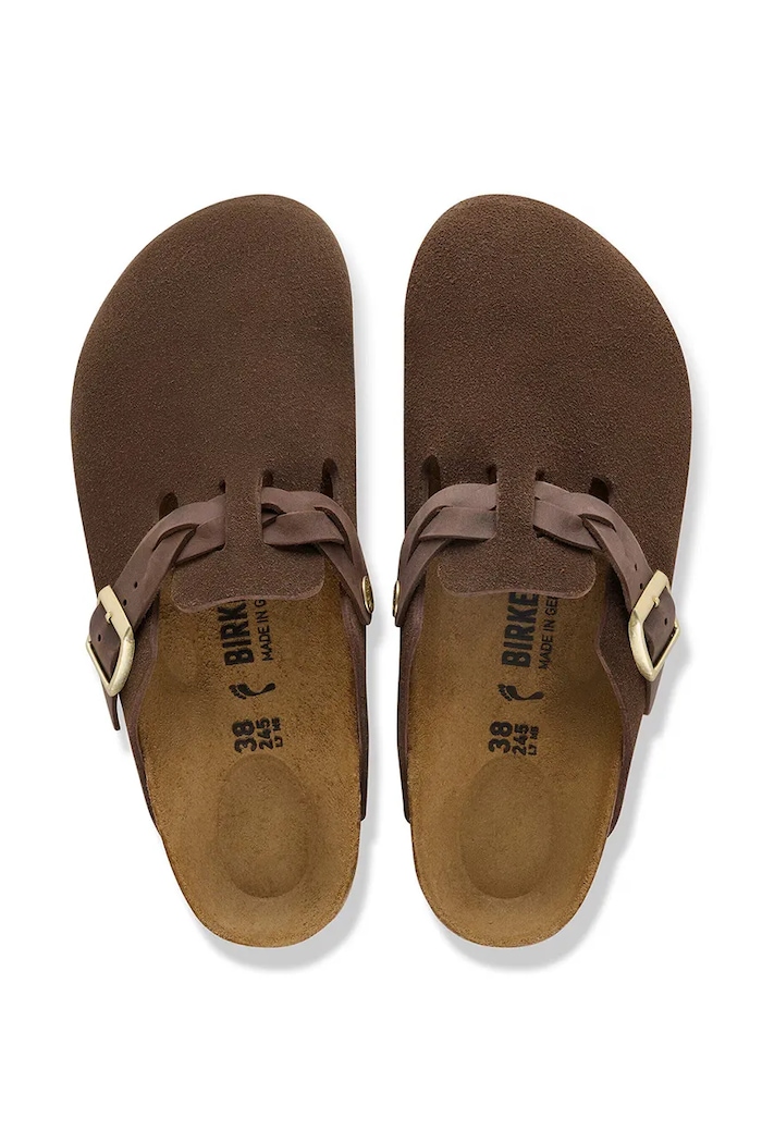 Birkenstock Boston Braided Flip-flops mules Women's suede — photo 4