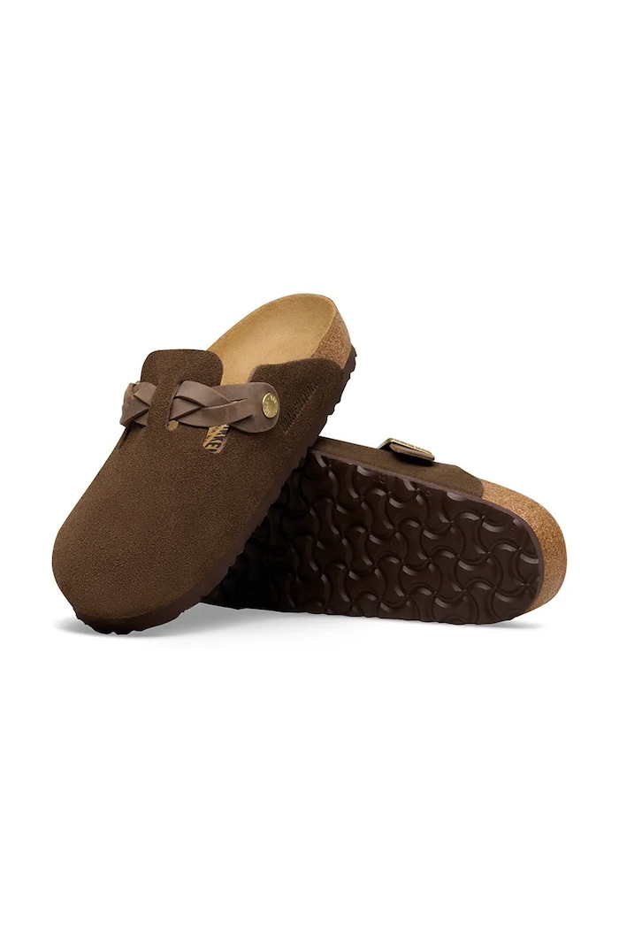 Birkenstock Boston Braided Flip-flops mules Women's suede — photo 5