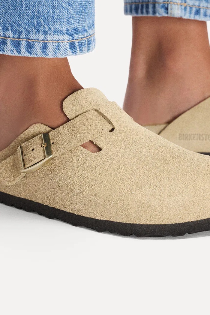 Birkenstock Boston EXQ LEVE Flip-flops mules Women's suede — photo 7