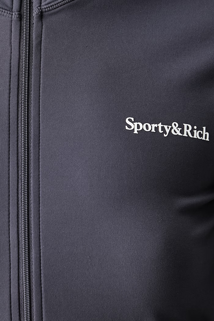 Sporty & Rich Serif Women's zip-up sweatshirt — photo 6