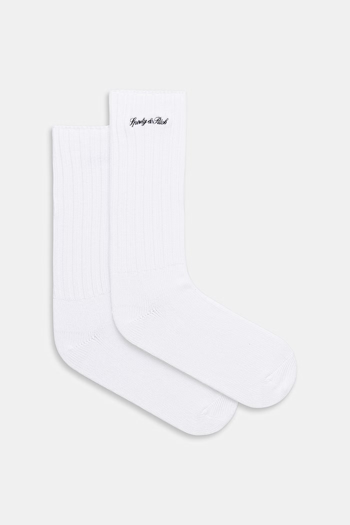 Sporty & Rich Signature Logo socks with cotton Women's