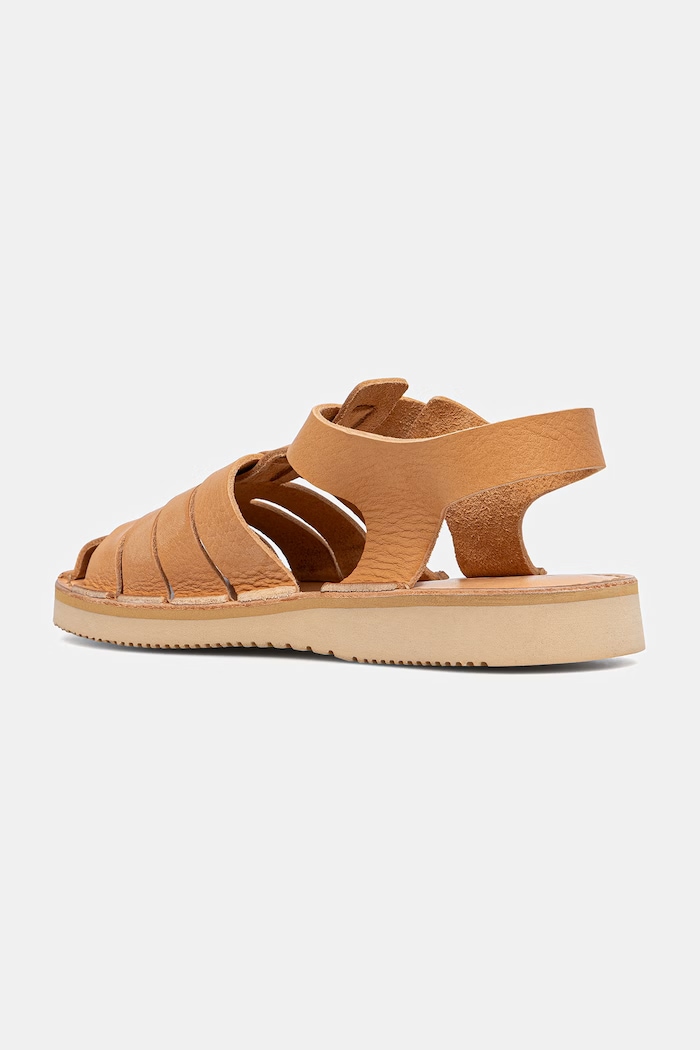 Fracap Tan leather sandals with fingers covered leather — photo 3