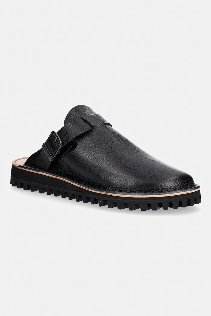 Fracap Mules Nero leather slides